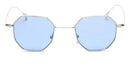Women Hexagonal Color Tinted Sunglasses With 100% UV 400 Protection-clear blue-as shown in photo-JadeMoghul Inc.