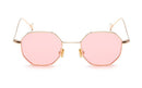 Women Hexagonal Color Tinted Sunglasses With 100% UV 400 Protection-clear pink-as shown in photo-JadeMoghul Inc.