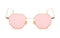 Women Hexagonal Color Tinted Sunglasses With 100% UV 400 Protection-clear pink-as shown in photo-JadeMoghul Inc.