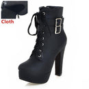 Women High Heel Ankle Boots With Zipper Closure-black cloth-11-JadeMoghul Inc.