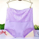 Women High Waist Flower Lace Body Shaper Panties-purple-L-JadeMoghul Inc.
