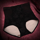 Women High Waist Tummy Control Body Slimming Lace Panties-2007 Black-JadeMoghul Inc.