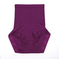 Women High Waist Tummy Control Body Slimming Lace Panties-2010 Deep Purple-JadeMoghul Inc.