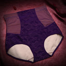 Women High Waist Tummy Control Body Slimming Lace Panties-2010 Purple-JadeMoghul Inc.