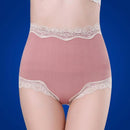 Women High Waist Tummy Control Body Slimming Lace Panties-2011 Pink-JadeMoghul Inc.
