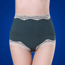 Women High Waist Tummy Control Body Slimming Lace Panties-2011Deep green-JadeMoghul Inc.