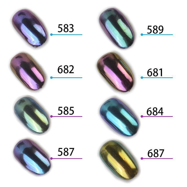 Women Holographic Mirror Nail Shimmer Chrome Pigment Powder-color 687-JadeMoghul Inc.