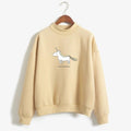 Women Hoodies Female Long Sleeve Fleece Turtleneck Sweatshirt 2017 Autumn Winter Kawaii Unicorn Print Harajuku Casual Pullover-khaki-M-JadeMoghul Inc.