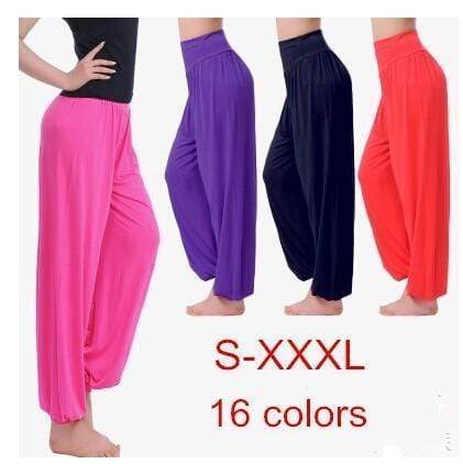 Women Jersey Harem Pants In Solid Colors