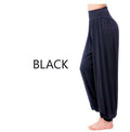 Women Jersey Harem Pants In Solid Colors-W00239 black-S-JadeMoghul Inc.