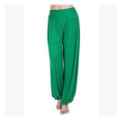 Women Jersey Harem Pants In Solid Colors-W00239 fruit green-S-JadeMoghul Inc.