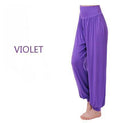Women Jersey Harem Pants In Solid Colors-W00239 purple-S-JadeMoghul Inc.