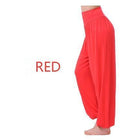 Women Jersey Harem Pants In Solid Colors-W00239 red-S-JadeMoghul Inc.