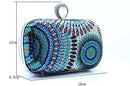 Women Knuckle Ring Sequined Party Clutch Bag-Color Green-JadeMoghul Inc.