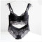 Women Lace Embroidery Bra And All Lace Seamless Panties Set-Black-70A-JadeMoghul Inc.