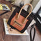 Women Large Capacity Color Block Hand Bag With front Zipper Pocket-black orange-29cm-JadeMoghul Inc.