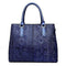 Women Large Capacity Faux Leather Snake Skin Embossed Office Bag / Hand Bag-Blue-China-32X14X24cm-JadeMoghul Inc.