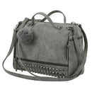Women Large Capacity Multi Pocket Patent Leather Travel Bag-Gray-32cmx24cmx14cm-JadeMoghul Inc.