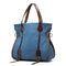 Women Large capacity Tote Bag With Zipper And Buckle Strap Detailing-Blue-China-40x37x15cm-JadeMoghul Inc.