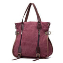 Women Large capacity Tote Bag With Zipper And Buckle Strap Detailing-Burgundy-China-40x37x15cm-JadeMoghul Inc.