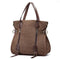 Women Large capacity Tote Bag With Zipper And Buckle Strap Detailing-coffee-China-40x37x15cm-JadeMoghul Inc.