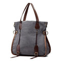 Women Large capacity Tote Bag With Zipper And Buckle Strap Detailing-Gray-China-40x37x15cm-JadeMoghul Inc.