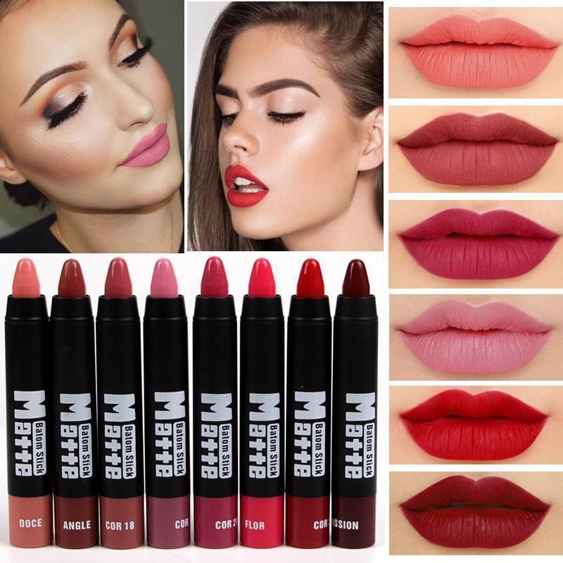 Women Lasting Water Proof Matte Lipstick Pencil-16-JadeMoghul Inc.