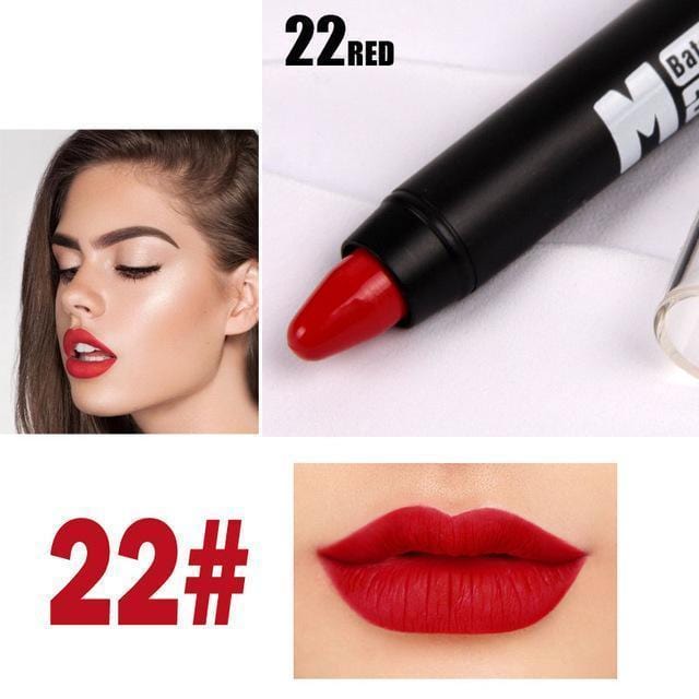 Women Lasting Water Proof Matte Lipstick Pencil-22-JadeMoghul Inc.