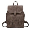 Women Leather Backpack With Flap Closure-04 coffee-China-23x13x29cm-JadeMoghul Inc.