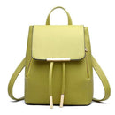 Women Leather Backpack With Metal Plate Detailing AExp