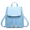 Women Leather Backpack With Metal Plate Detailing AExp