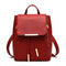 Women Leather Backpack With Metal Plate Detailing AExp