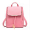 Women Leather Backpack With Metal Plate Detailing AExp