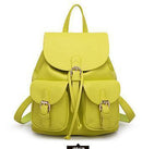 Women Leather Embossed Travel Backpack With Multi Pockets-Green-JadeMoghul Inc.