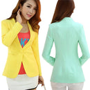Women Light Weight Blazer In Candy Colors-white-S-JadeMoghul Inc.