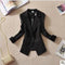 Women Light weight Candy color Blazer jacket With Lace Detailing-black-S-JadeMoghul Inc.