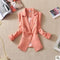 Women Light weight Candy color Blazer jacket With Lace Detailing-Pink-S-JadeMoghul Inc.