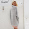 Women Light weight Machine Knitted Cardigan Style Sweater-Gray-One Size-JadeMoghul Inc.