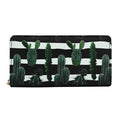 Women Long Cactus Printed Carry All Wallet-Black-JadeMoghul Inc.