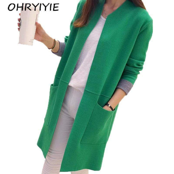 Women long Cardigan Style Coat sweater