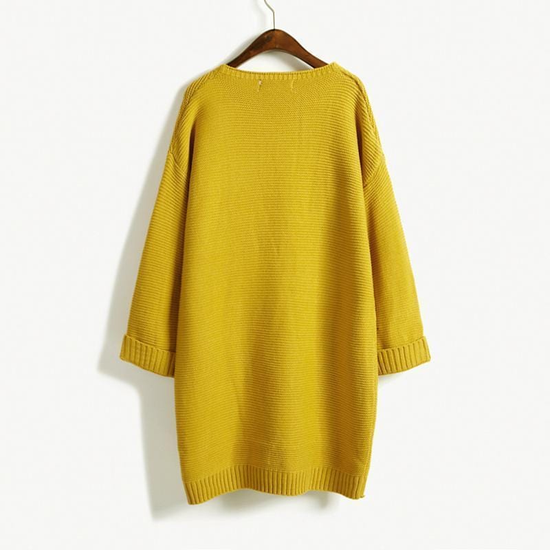 Women Long cardigan style Sweater Coat-Burgundy S031-S-JadeMoghul Inc.