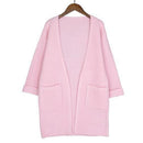Women Long cardigan style Sweater Coat-Pink S031-S-JadeMoghul Inc.