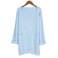 Women Long cardigan style Sweater Coat-sky blueS031-S-JadeMoghul Inc.