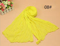 Women Long Cotton Crush Scarf In Solid Colors-8-JadeMoghul Inc.
