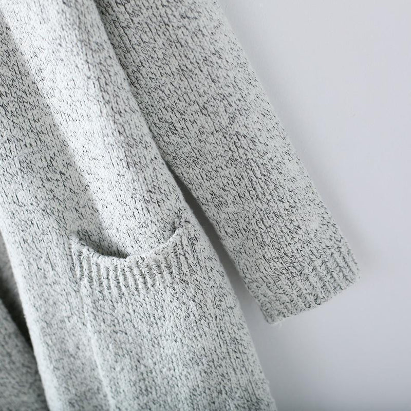 Women Long Flat Knitted Cardigan Sweater-as pic-XXL-China-JadeMoghul Inc.