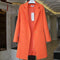 Women Long One Button Coat/ Blazer In Solid Colors-coat-Orang-S-JadeMoghul Inc.