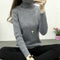 Women Long Sleeve Turtle Neck Cable Knit Sweater-Pink-S-JadeMoghul Inc.