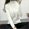 Women Long Sleeve Turtle Neck Cable Knit Sweater-White-S-JadeMoghul Inc.