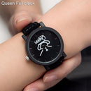 Women Lovers Wristwatch - Men Fashion Quartz Watch-BlackBlackQUEEN-JadeMoghul Inc.