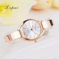 Women Luxury Dress Wear Bracelet Wrist Watch-Rose Gold White 1-JadeMoghul Inc.